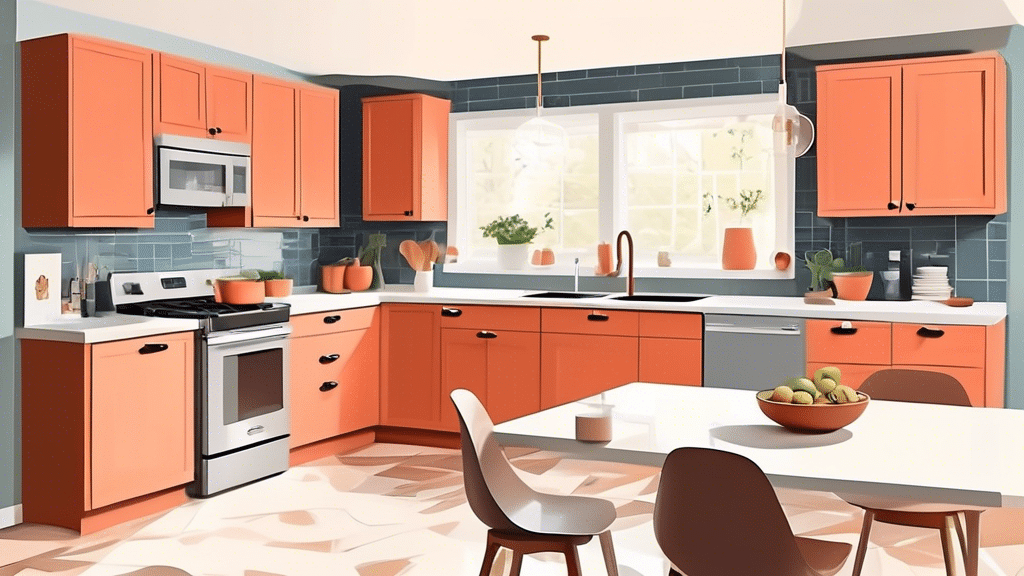An illustrated guide showcasing the top five kitchen renovation layouts and styles for modern homes, featuring a mix of traditional, contemporary, and minimalist designs.